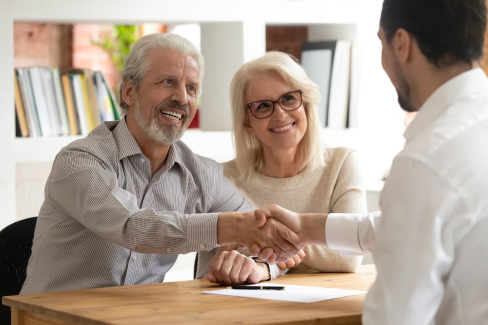 Two Men Shaking Hands Photo of a Successful Meeting